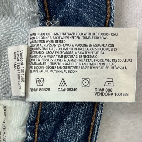 Nine West Curvy Straight  cotton blend denim Blue jeans size 4 - Picture 8 of 16